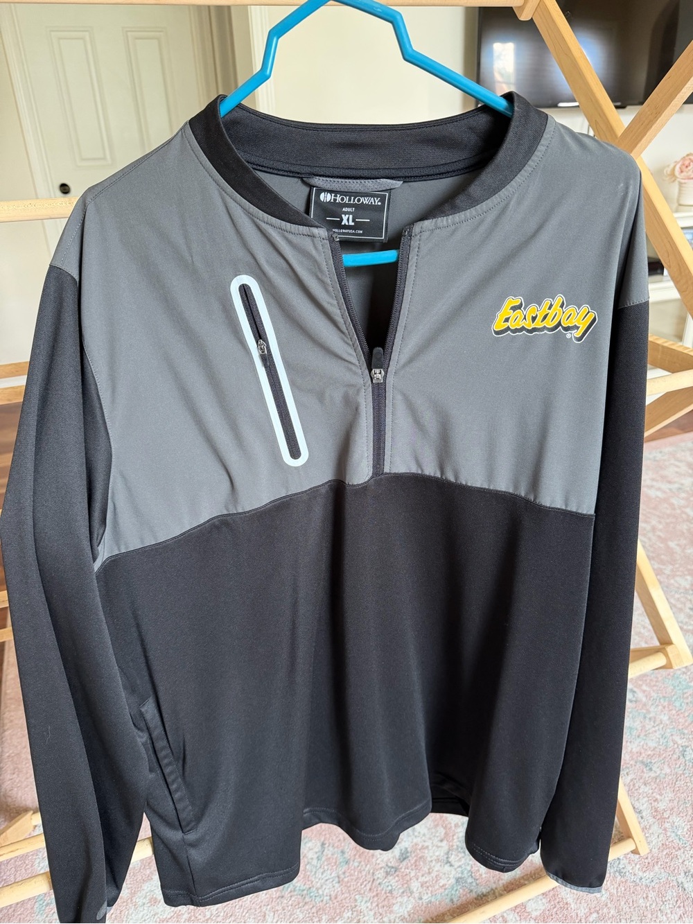 Holloway Grey and Black Athletic Pullover - XL